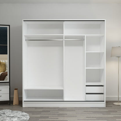 Ντουλάπα 220x210x52 εκ Λευκό 506MNR2640
