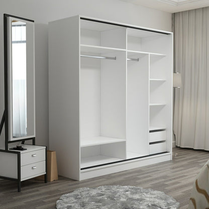 Ντουλάπα 220x210x52 εκ Λευκό 506MNR2640