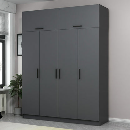 Ντουλάπα 180x255x52 εκ Ανθρακί 506MNR2662