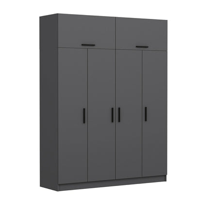 Ντουλάπα 180x255x52 εκ Ανθρακί 506MNR2662