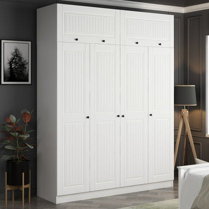 Ντουλάπα 180x235x52 εκ Λευκό 506MNR2673