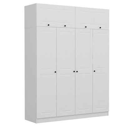 Ντουλάπα 180x190x52 εκ Λευκό 506MNR2679