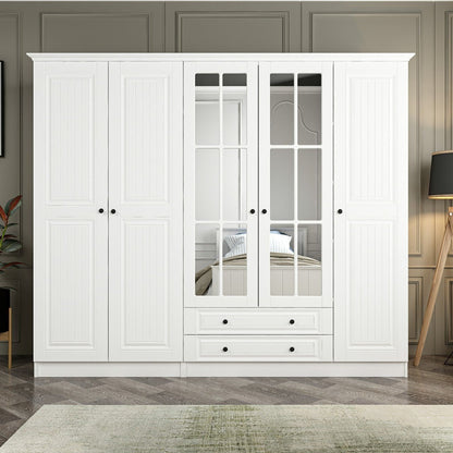 Ντουλάπα 225x210x52 εκ Λευκό 506MNR2684