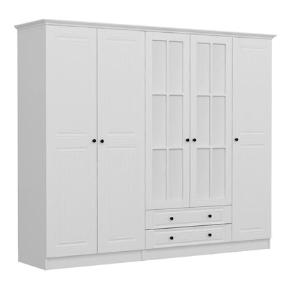 Ντουλάπα 225x210x52 εκ Λευκό 506MNR2684