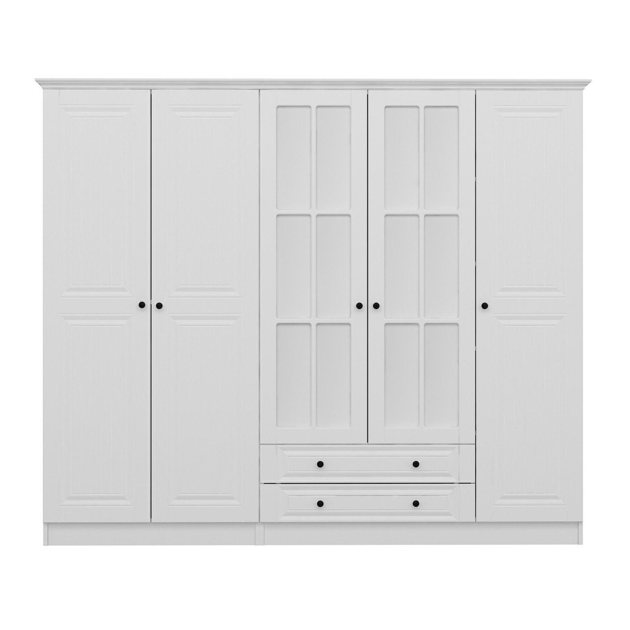 Ντουλάπα 225x210x52 εκ Λευκό 506MNR2684