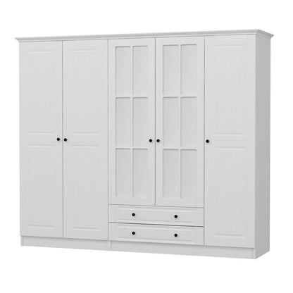 Ντουλάπα 225x210x52 εκ Λευκό 506MNR2684
