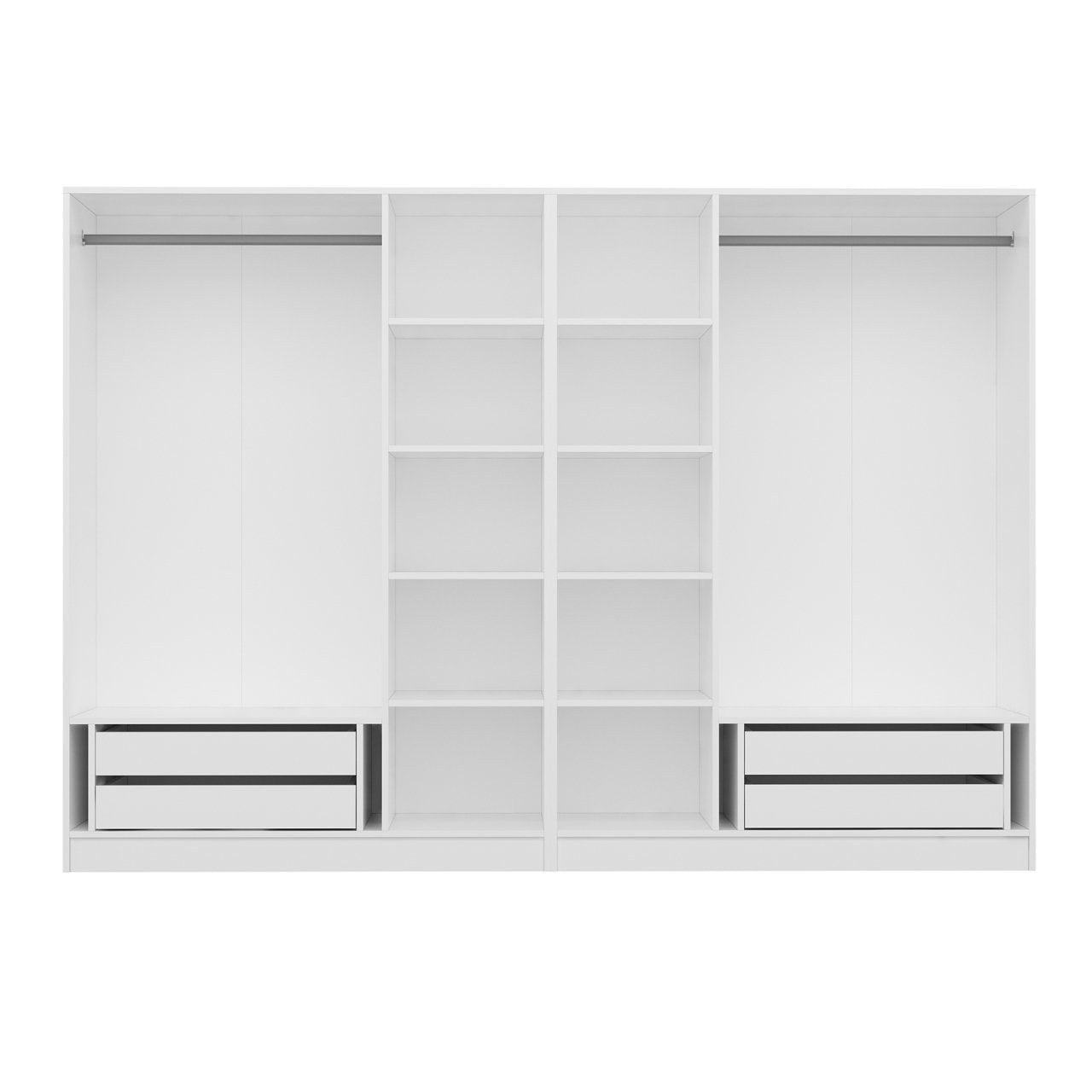 Ντουλάπα 270x210x52 εκ Λευκό 506MNR2697