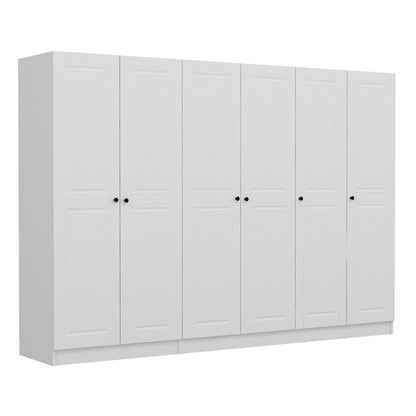 Ντουλάπα 270x190x52 εκ Λευκό 506MNR2707
