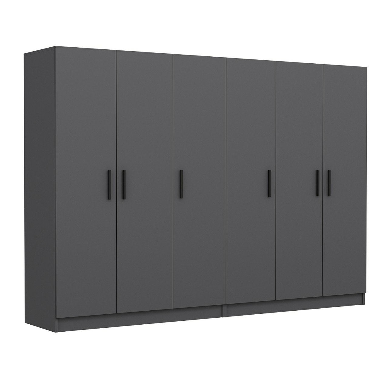 Ντουλάπα 270x210x52 εκ Ανθρακί 506MNR2723