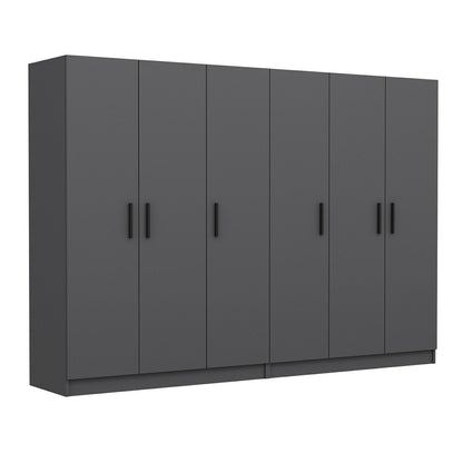 Ντουλάπα 270x210x52 εκ Ανθρακί 506MNR2723