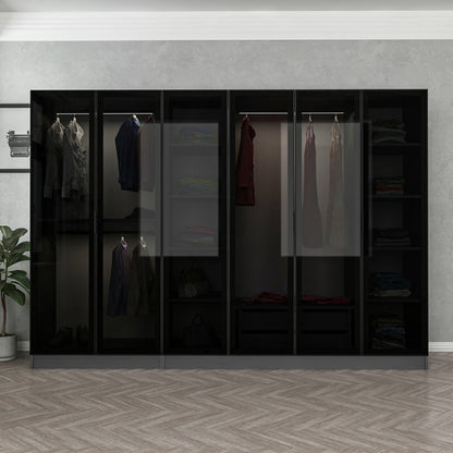 Ντουλάπα 270x190x52 εκ Anthracite Black 506MNR2728