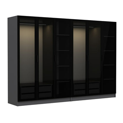 Ντουλάπα 270x190x52 εκ Anthracite Black 506MNR2730