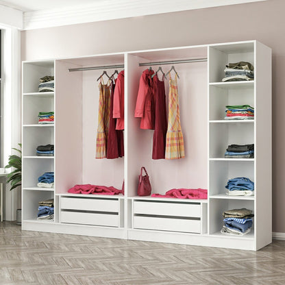 Ντουλάπα 270x210x52 εκ White Black 506MNR2735