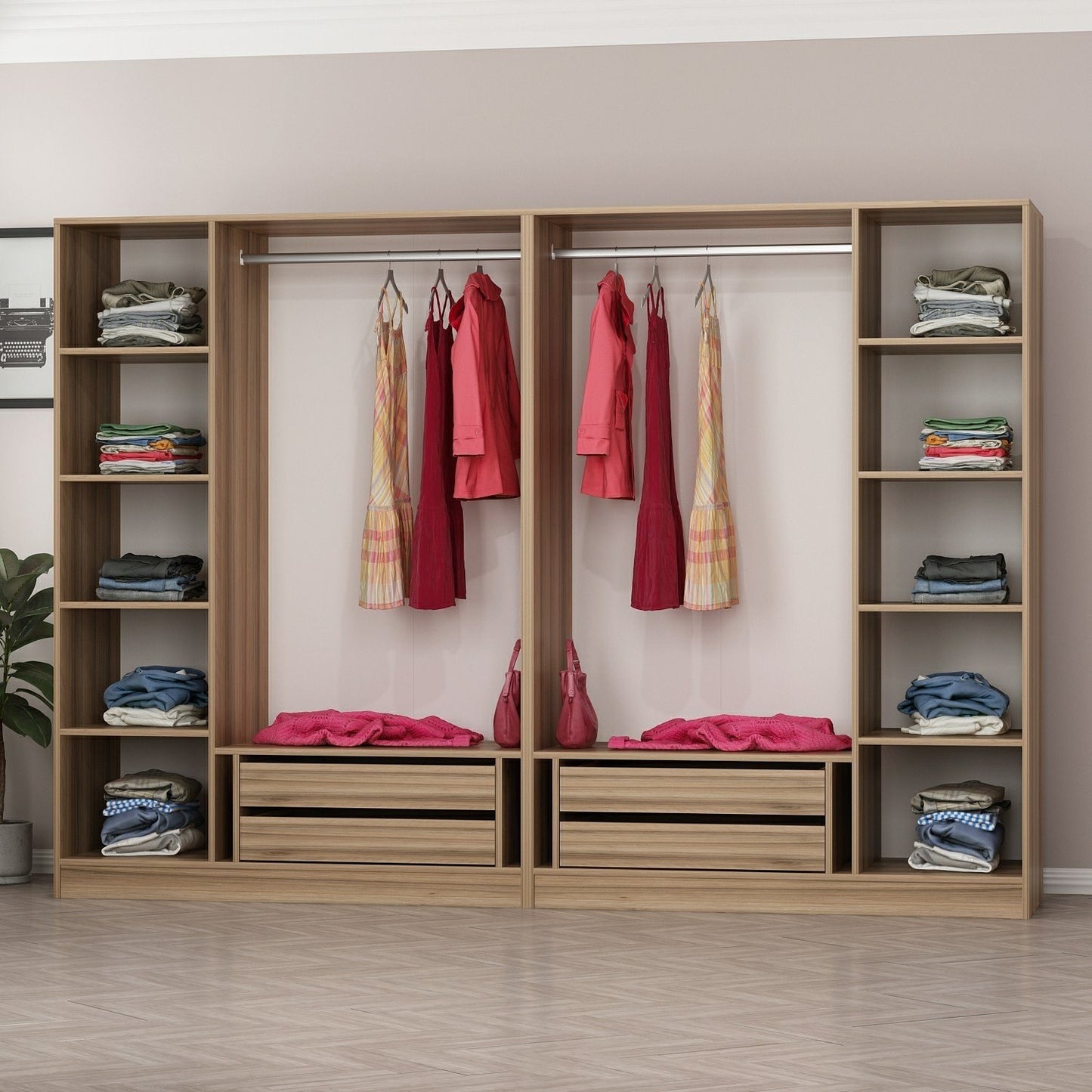 Ντουλάπα 270x190x52 εκ Dore 506MNR2750