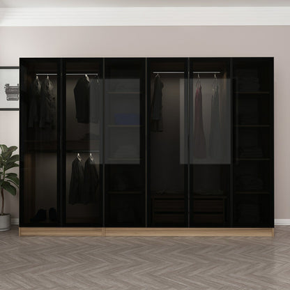 Ντουλάπα 270x210x52 εκ Golden Oak Dark Grey 506MNR2756
