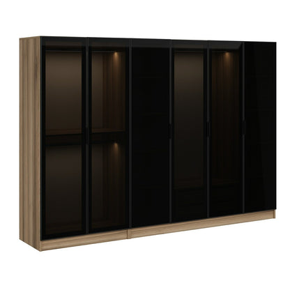 Ντουλάπα 270x210x52 εκ Golden Oak Dark Grey 506MNR2756