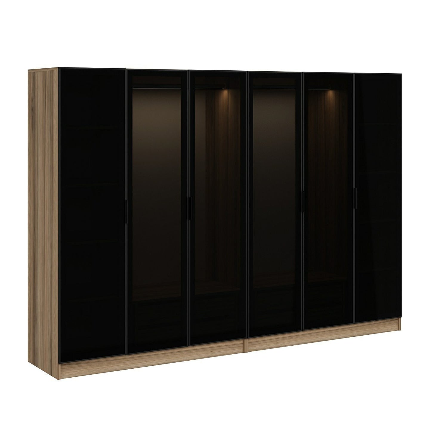 Ντουλάπα 270x210x52 εκ Golden Oak Dark Grey 506MNR2757