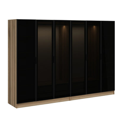 Ντουλάπα 270x210x52 εκ Golden Oak Dark Grey 506MNR2757