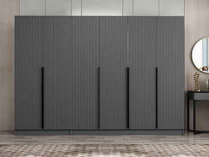 Ντουλάπα 270x210x52 εκ Ανθρακί 506MNR2758