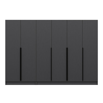 Ντουλάπα 270x210x52 εκ Ανθρακί 506MNR2758