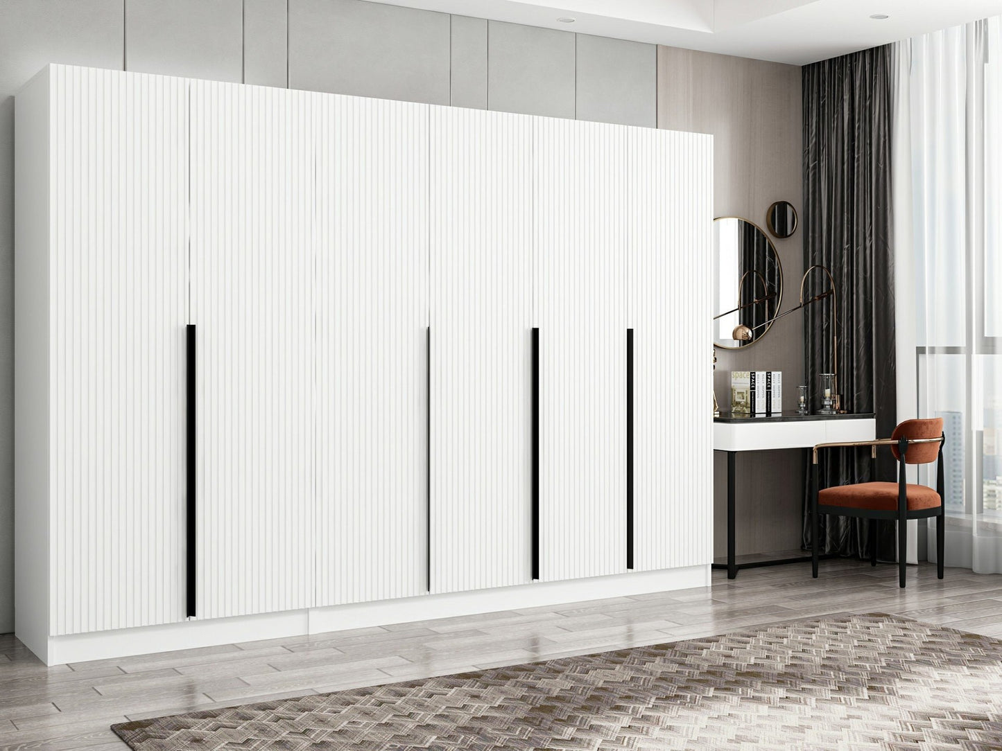 Ντουλάπα 270x210x52 εκ Λευκό 506MNR2759
