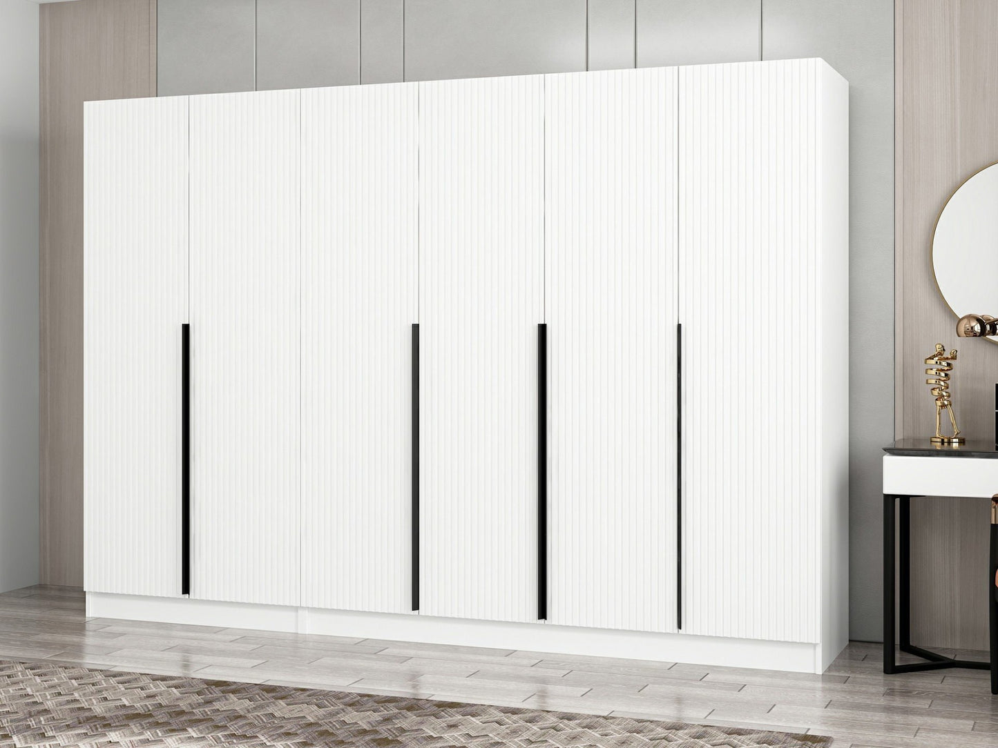 Ντουλάπα 270x210x52 εκ Λευκό 506MNR2759
