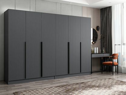 Ντουλάπα 270x210x52 εκ Ανθρακί 506MNR2763