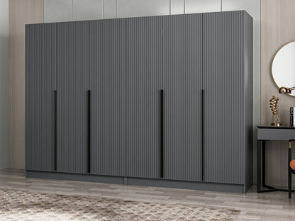 Ντουλάπα 270x210x52 εκ Ανθρακί 506MNR2763