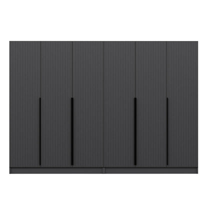 Ντουλάπα 270x210x52 εκ Ανθρακί 506MNR2763