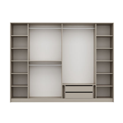 Ντουλάπα 274x210x52 εκ White Dark Grey 506MNR2764