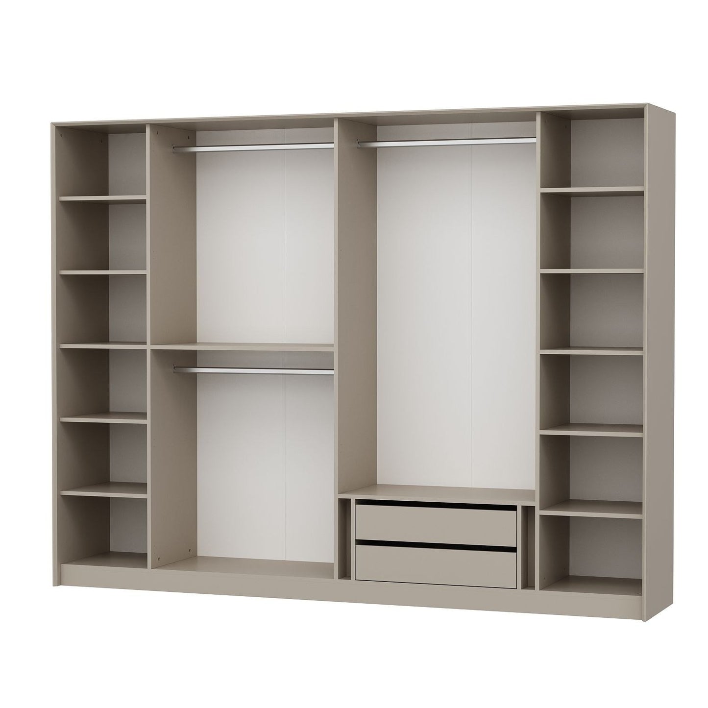 Ντουλάπα 274x210x52 εκ White Dark Grey 506MNR2764