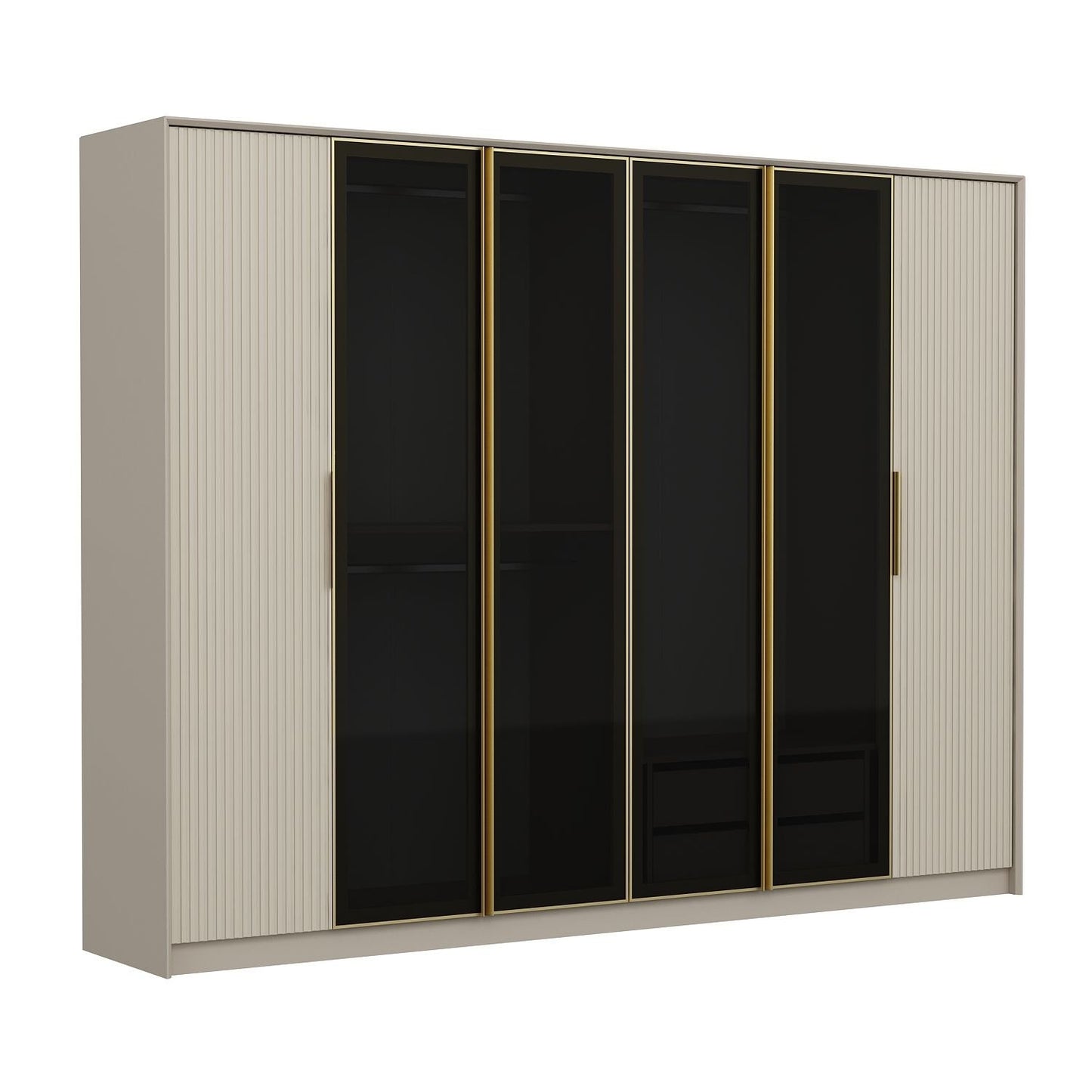Ντουλάπα 274x210x52 εκ White Dark Grey 506MNR2764
