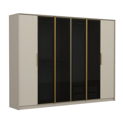 Ντουλάπα 274x210x52 εκ White Dark Grey 506MNR2764