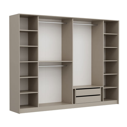 Ντουλάπα 274x210x52 εκ White Dark Grey 506MNR2764