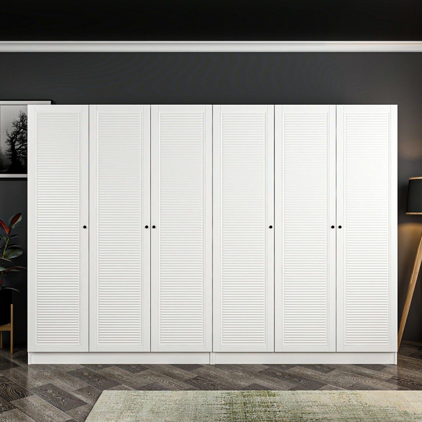 Ντουλάπα 270x210x52 εκ Λευκό 506MNR2768