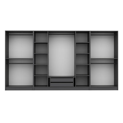 Ντουλάπα 360x210x52 εκ Ανθρακί 506MNR2770