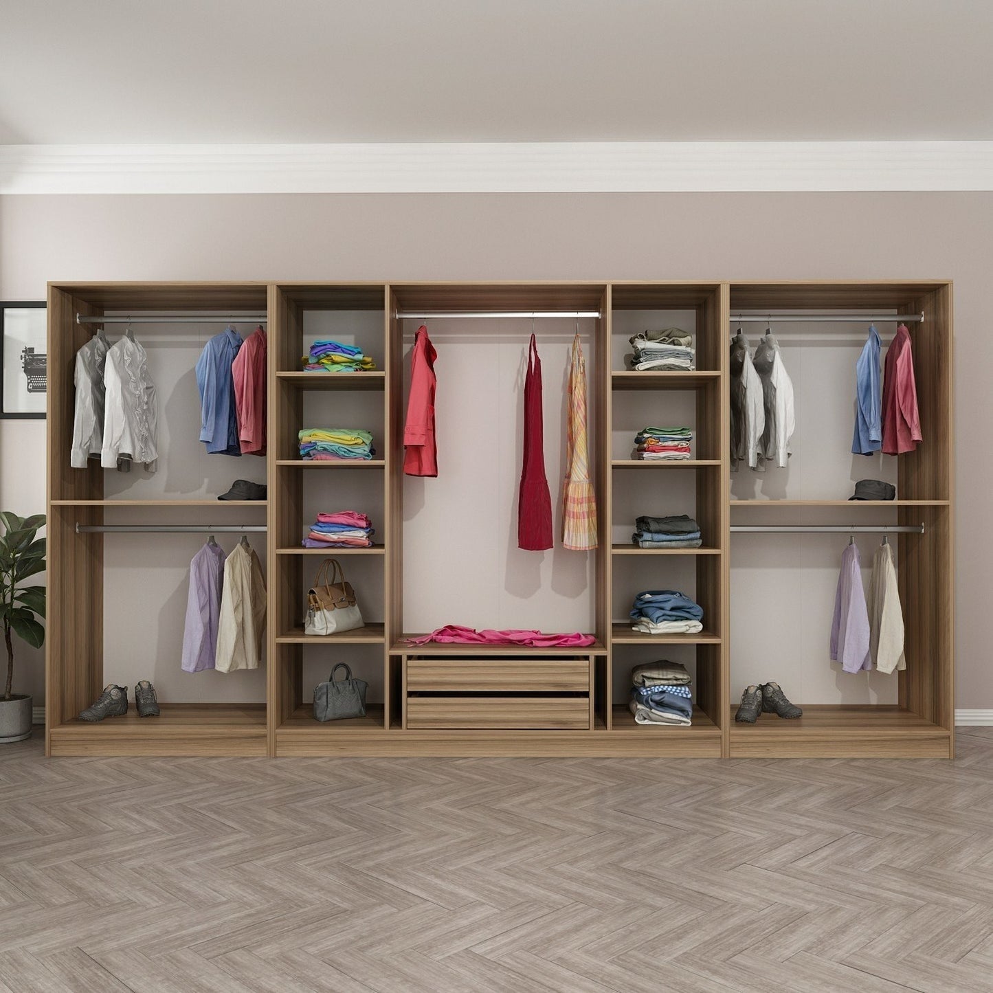 Ντουλάπα 360x210x52 εκ Dore 506MNR2778