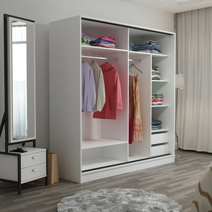 Ντουλάπα 220x210x60 εκ Λευκό 506MNR2785