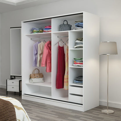 Ντουλάπα 220x210x60 εκ Λευκό 506MNR2785