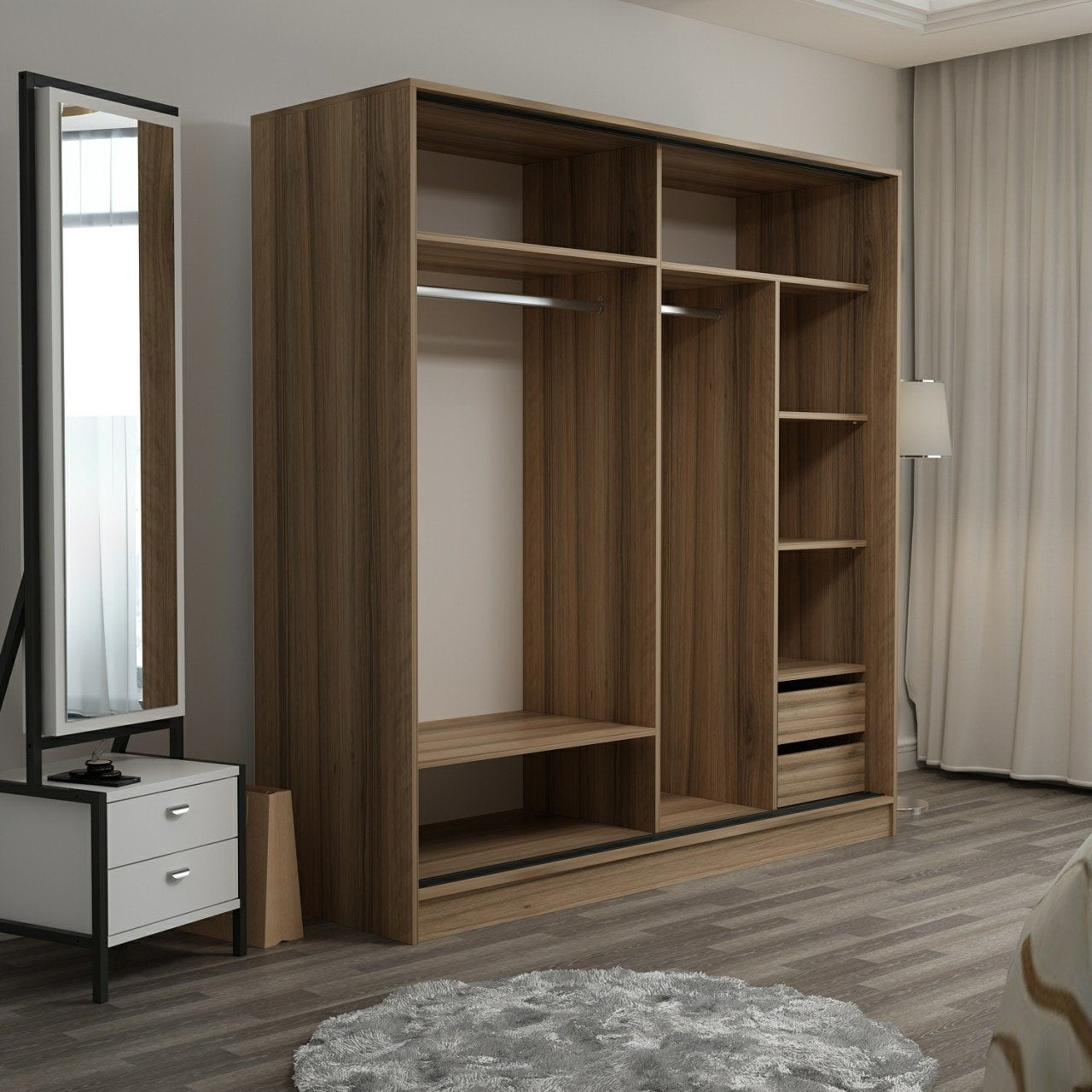 Ντουλάπα 220x210x52 εκ Dore 506MNR2786
