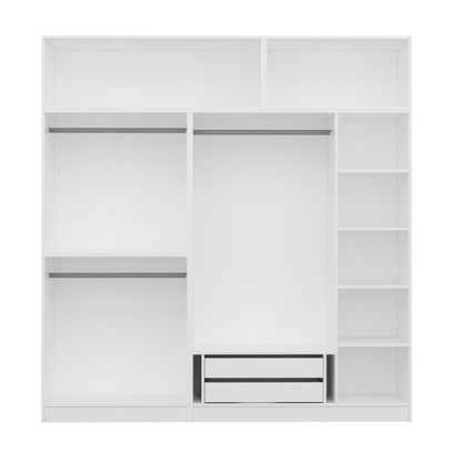 Ντουλάπα 225x235x52 εκ Λευκό 506MNR2787