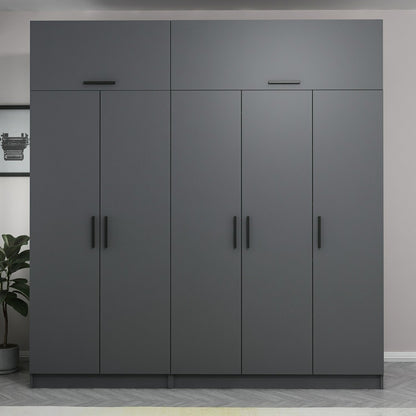 Ντουλάπα 225x255x52 εκ Ανθρακί 506MNR2792