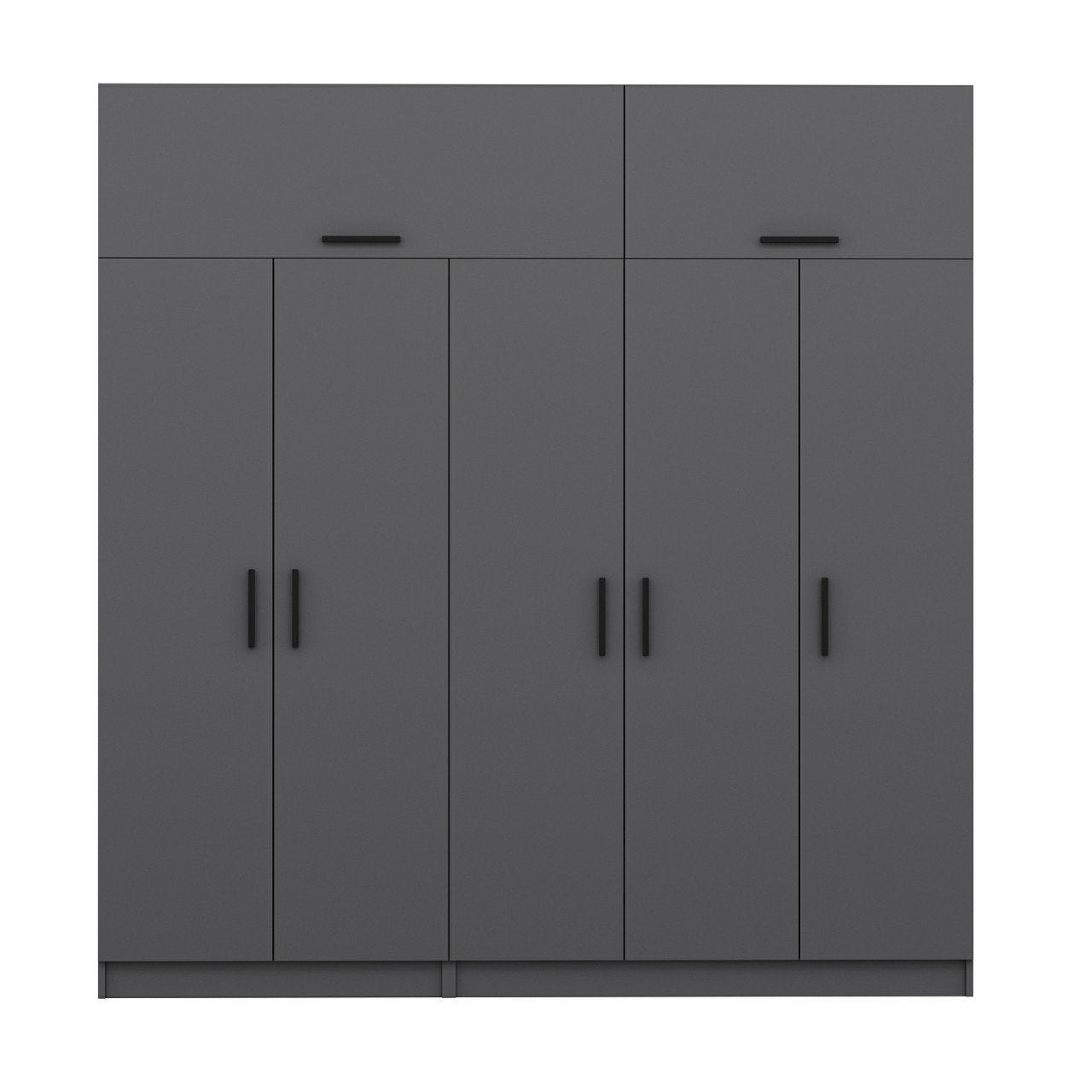 Ντουλάπα 225x255x52 εκ Ανθρακί 506MNR2792