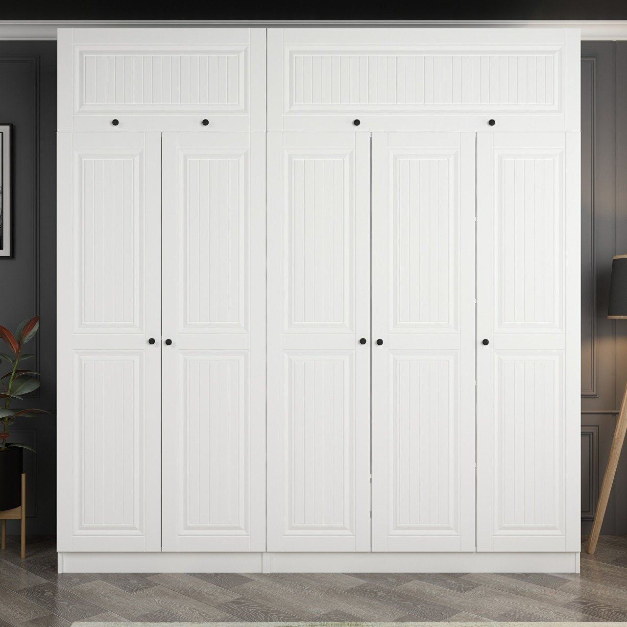 Ντουλάπα 225x235x52 εκ Λευκό 506MNR2804