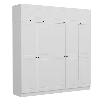 Ντουλάπα 225x255x52 εκ Λευκό 506MNR2805