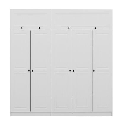 Ντουλάπα 225x255x52 εκ Λευκό 506MNR2805