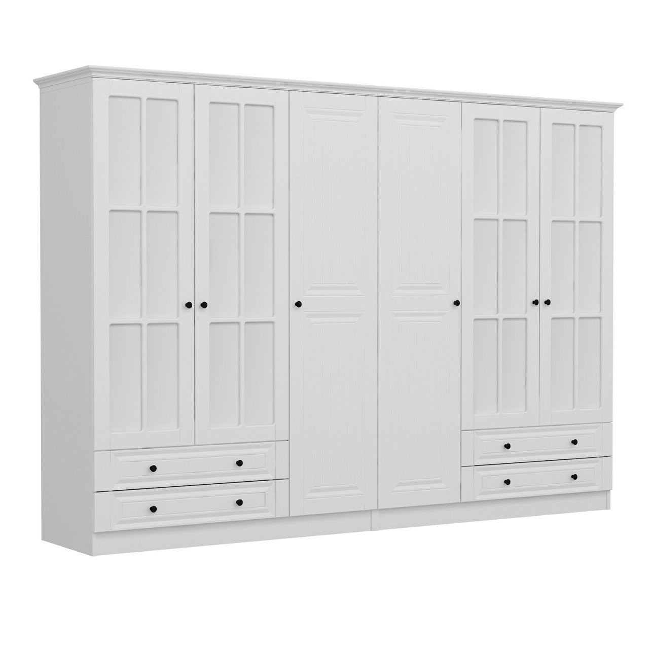 Ντουλάπα 270x210x52 εκ Λευκό 506MNR2832