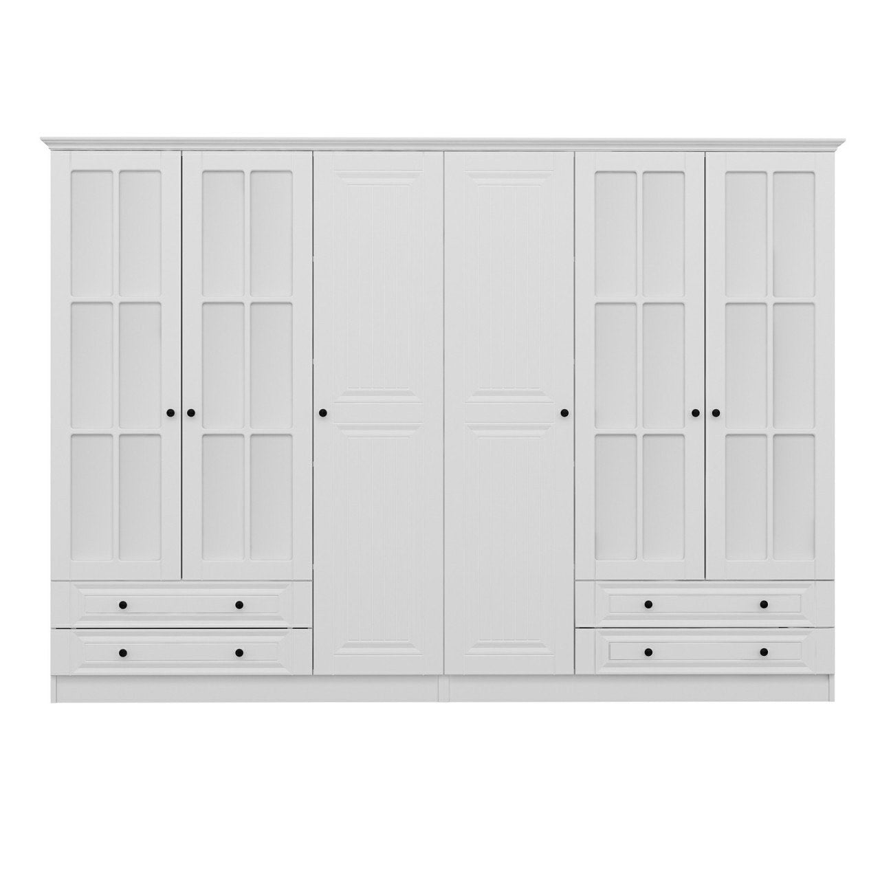 Ντουλάπα 270x210x52 εκ Λευκό 506MNR2832