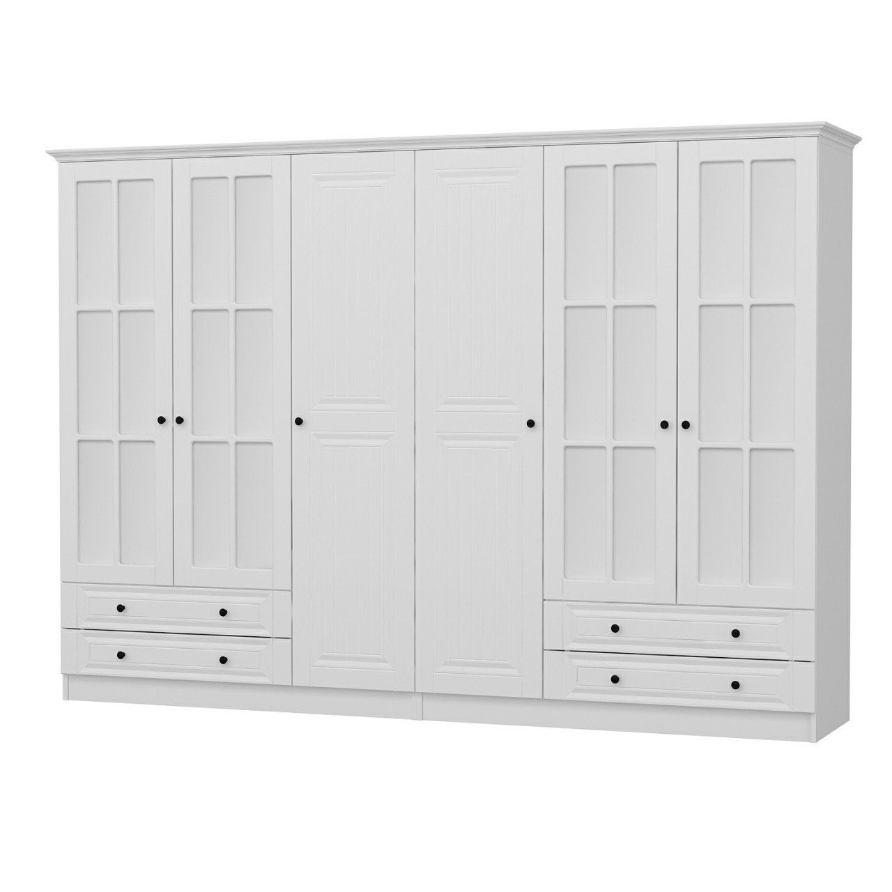 Ντουλάπα 270x210x52 εκ Λευκό 506MNR2832