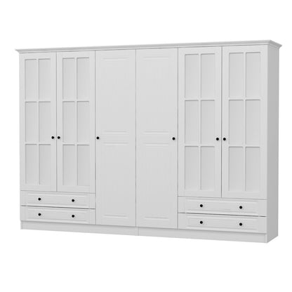 Ντουλάπα 270x210x52 εκ Λευκό 506MNR2832